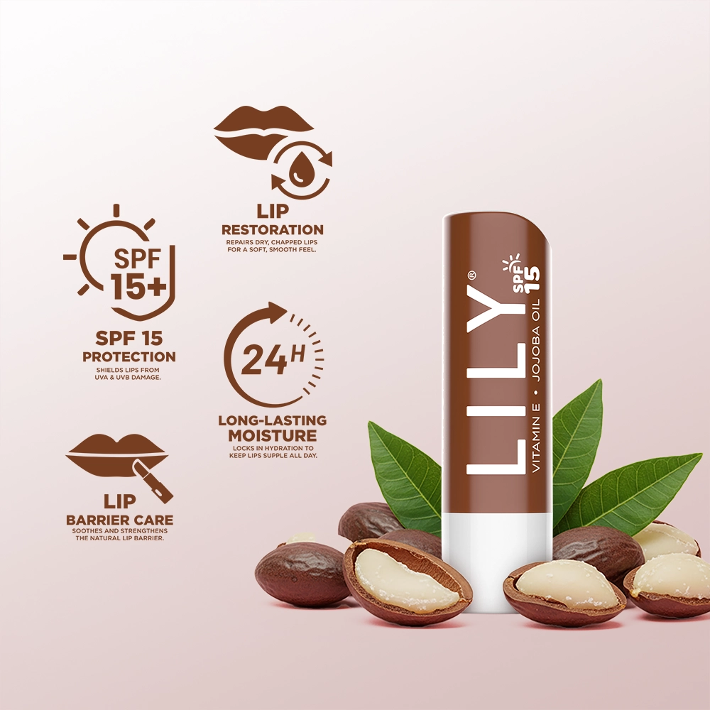 Lily Lip Balm Shea Butter Enriched with Vitamin E & Jojoba Oil - Image 4