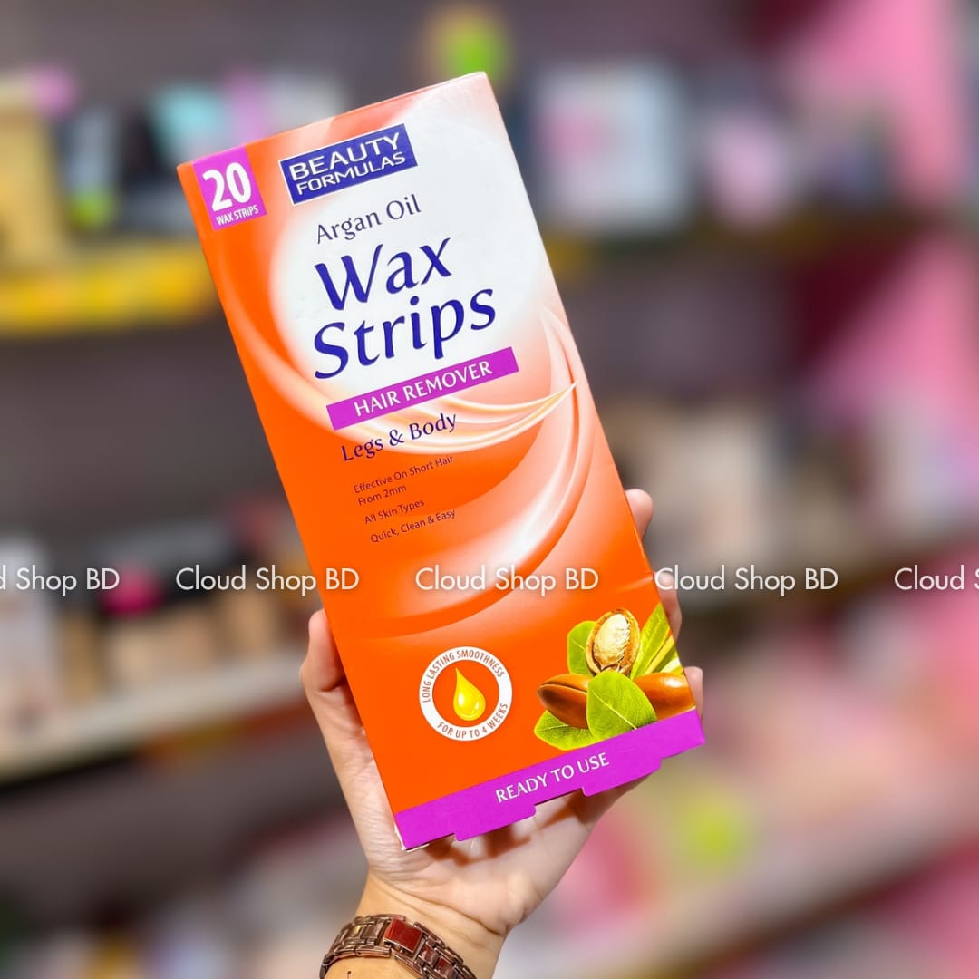 Beauty Formulas Argan Oil Wax Strips Hair Remover Legs & Body