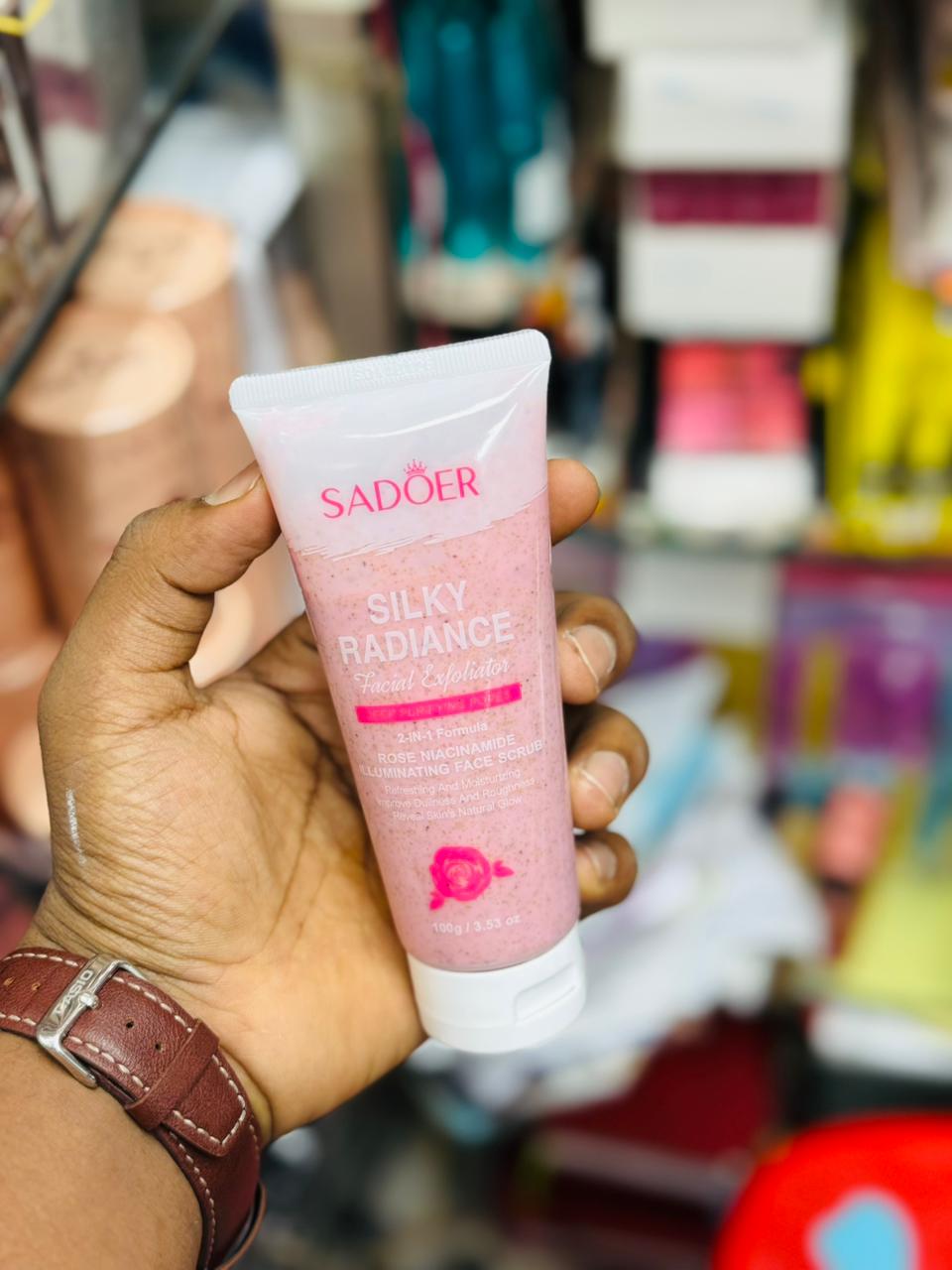 Sadoer Silky Radiance Niacinamide and Rose extract Facial Exfoliator