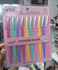 Keli Beauty 10 Pcs Eyebrow Razor Set